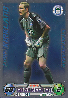 Chris Kirkland Wigan Athletic 2008/09 Topps Match Attax Star Player #359